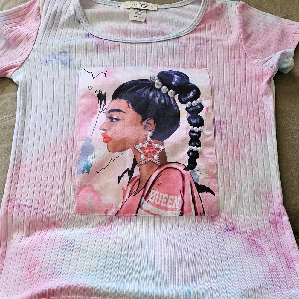 Dreamgirl Pink and Purple Short Sleeve Tee